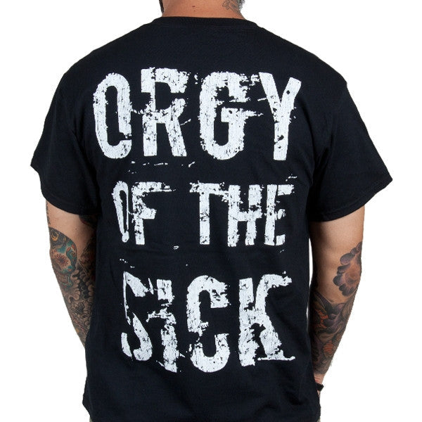 model showing back of shirt