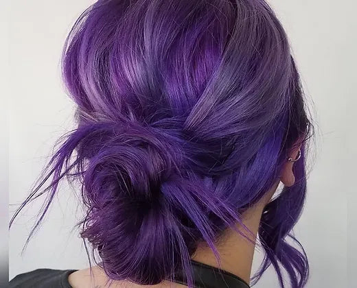 model showing dye in hair