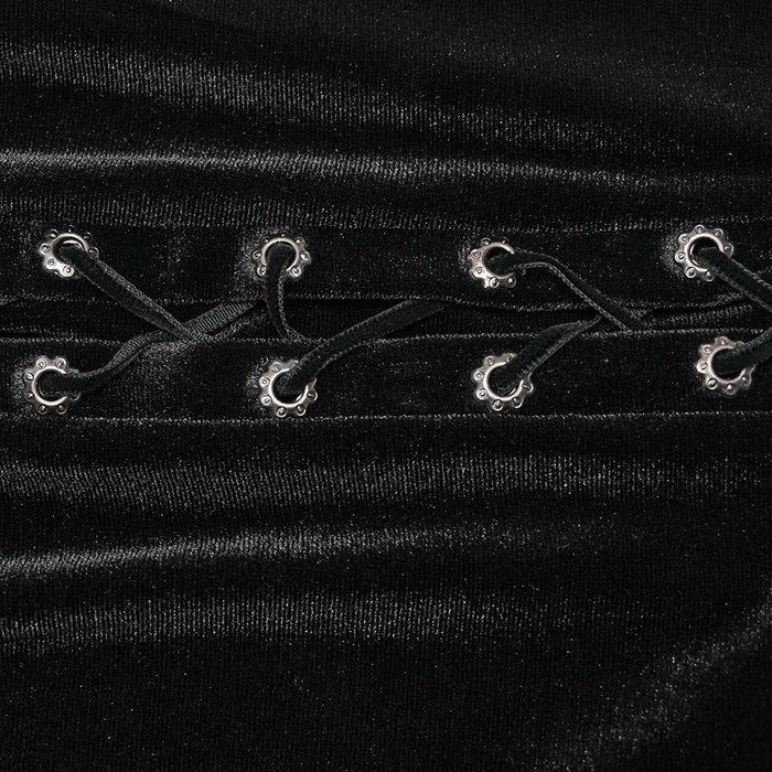 side lacing on skirt on display
