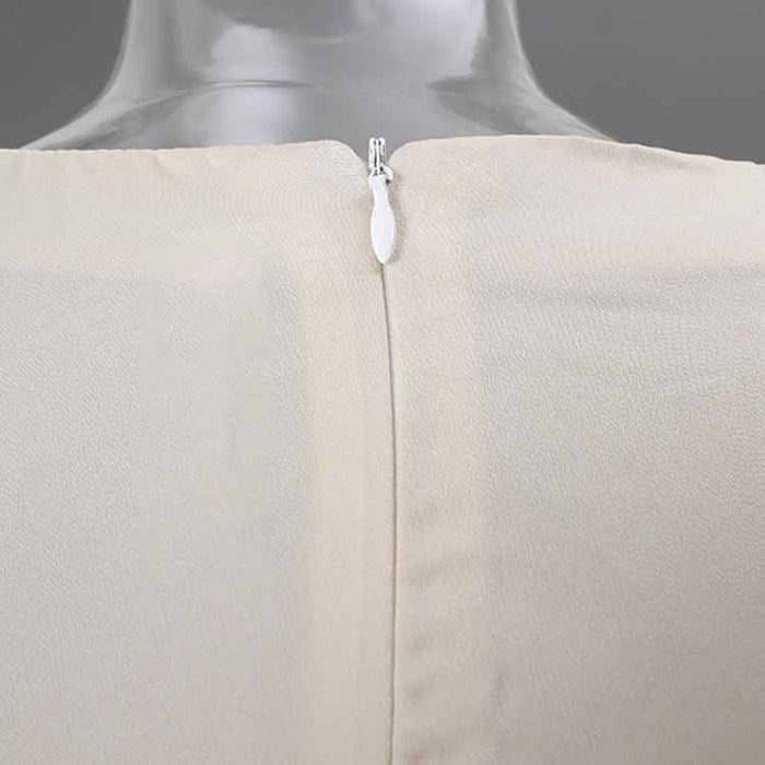 Elegant High Waist Ruffle Mini Dress – Short Contrast V-Neck Dress for Women