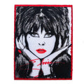 elvira patch with elvira hands on face graphic and elvira signature