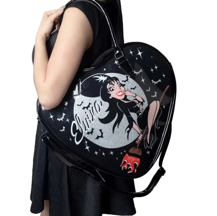 bag on model's shoulder
