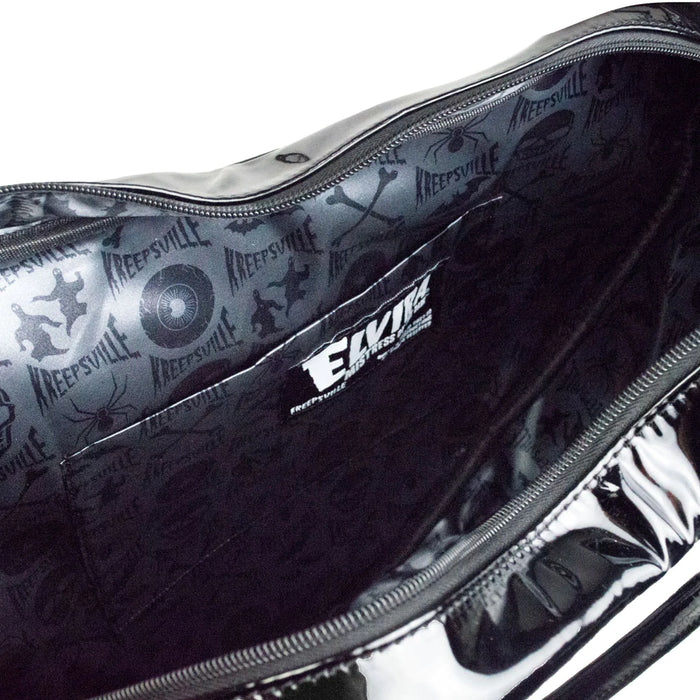 inside of bag on display