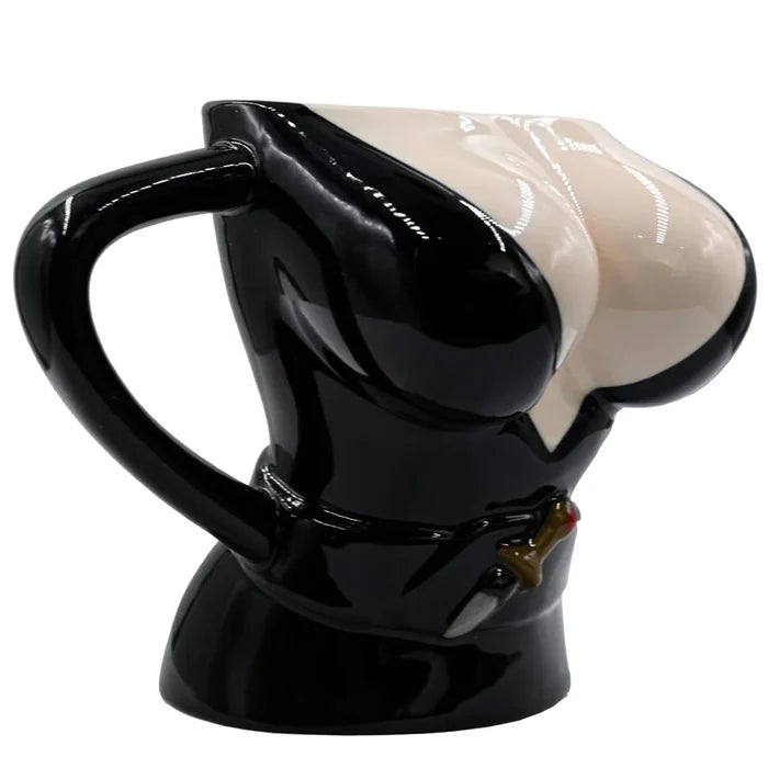 side of mug on display