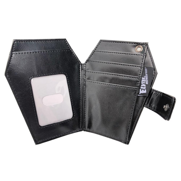 inside of wallet showing id display and multiple card slot holders