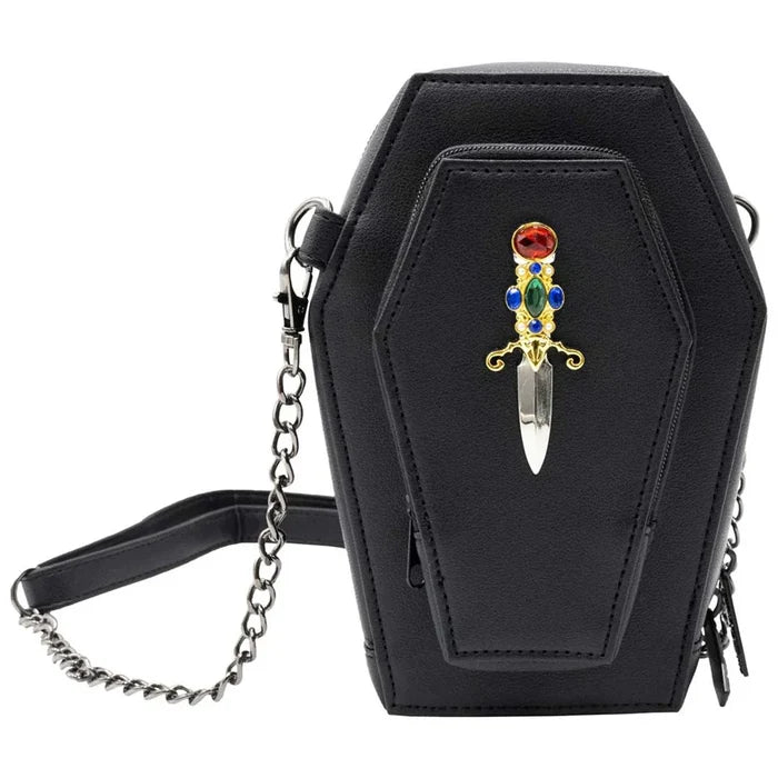 front of bag on display with white background