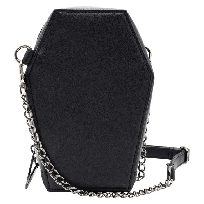 back of bag on display with white background