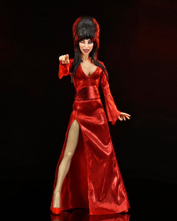 front of figure on display