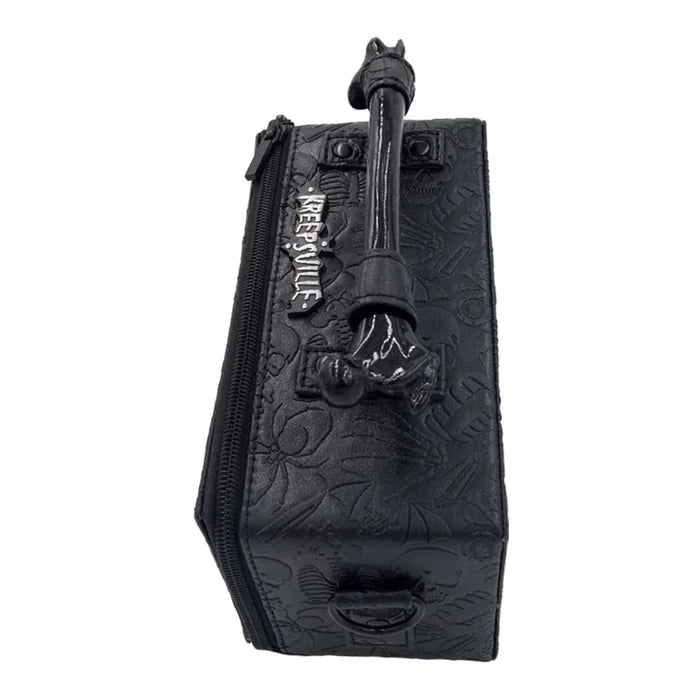side of bag on display