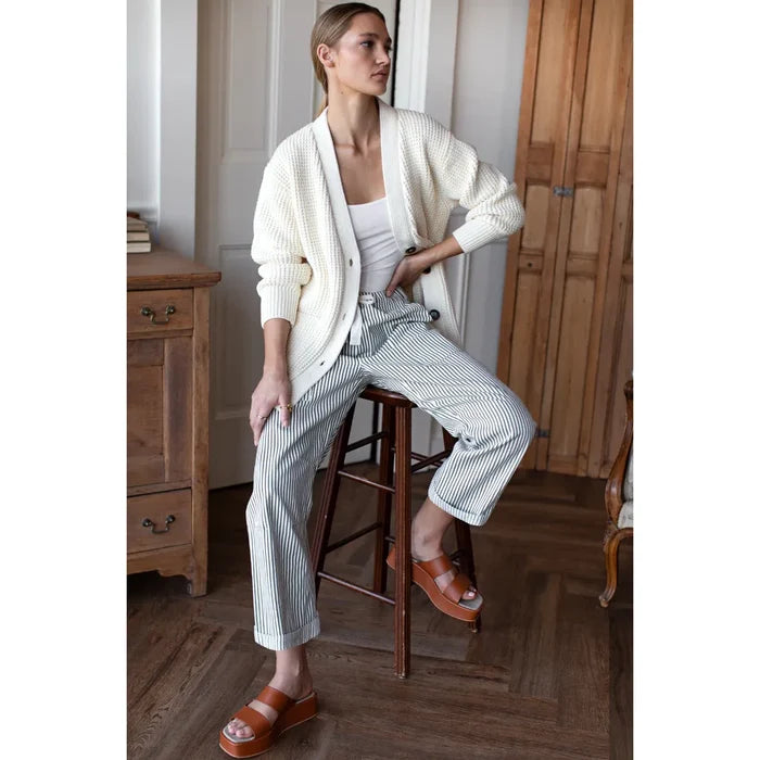 Emerson Fry Cargo Pant in Moss Stripe - Romantiques