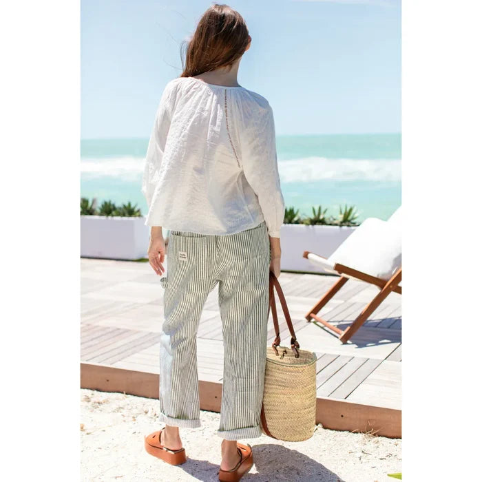 Emerson Fry Cargo Pant in Moss Stripe - Romantiques