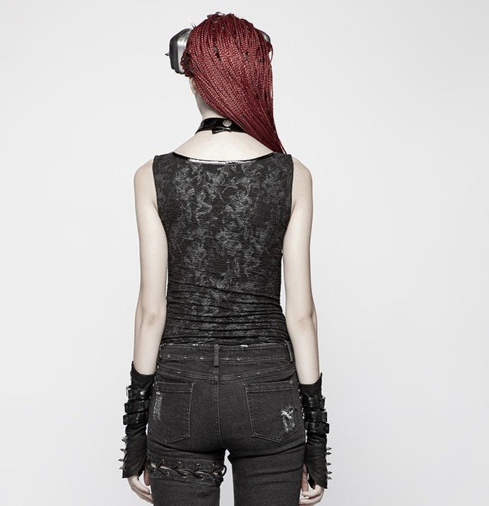 model showing back of top