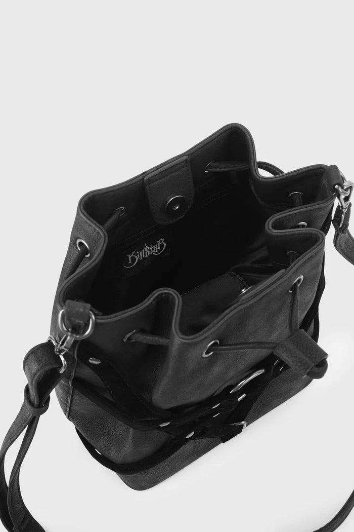 inside of bag on display