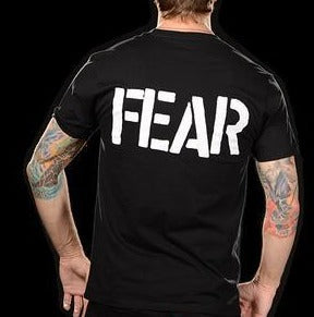 model showing back of shirt