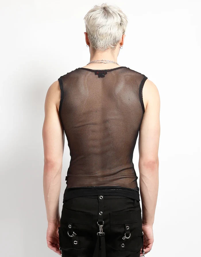 model showing back of tank top