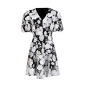 Floral Embroidered Puff Sleeve Mini Dress