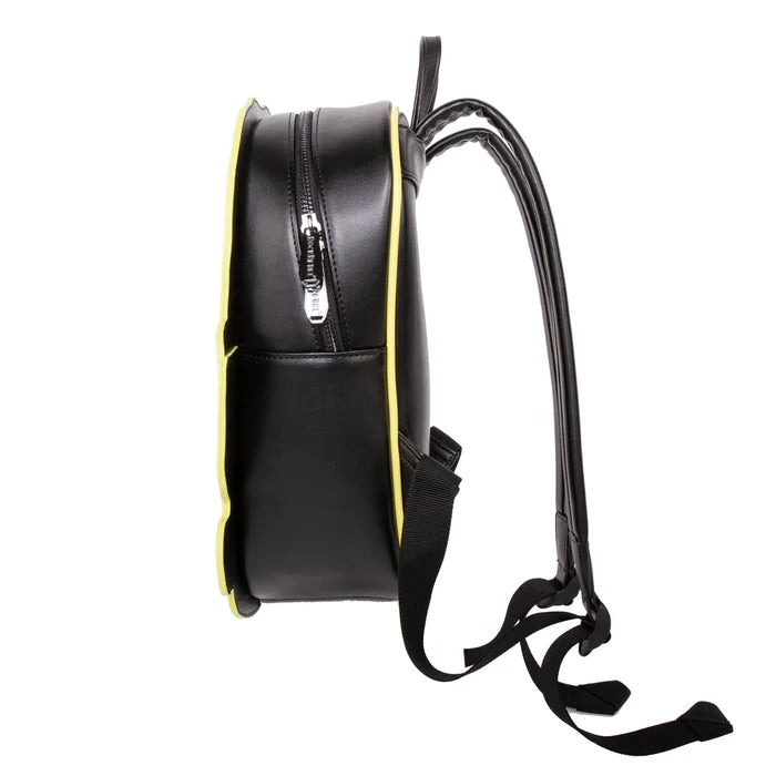 side of backpack on display
