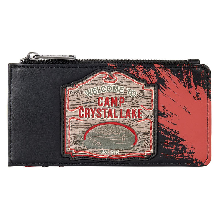front of wallet on display with white background