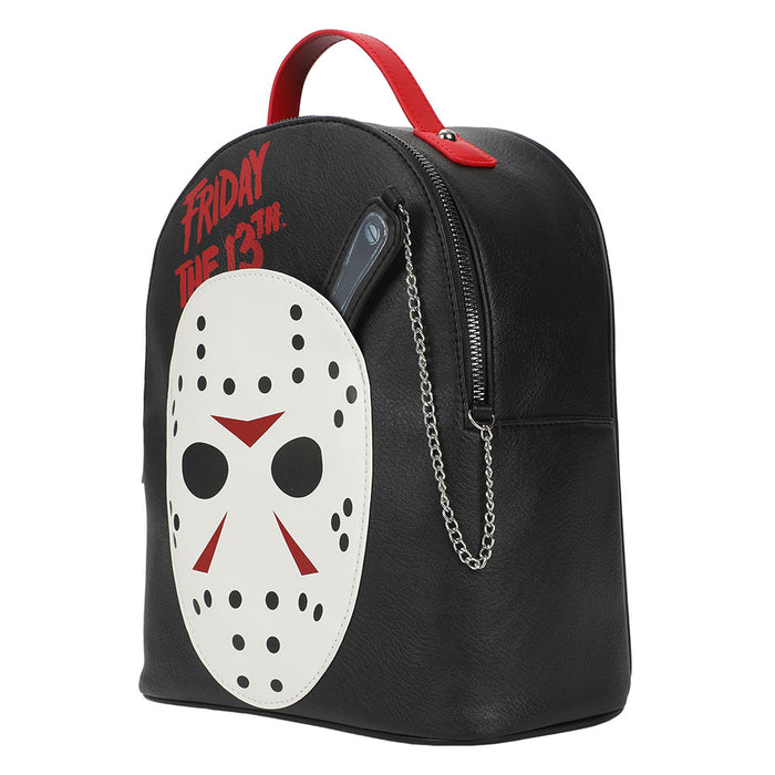 side of backpack on display