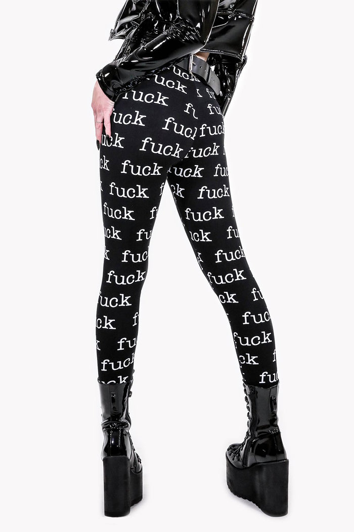 model showing back of leggings