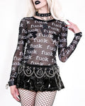 model showing front of long sleeve