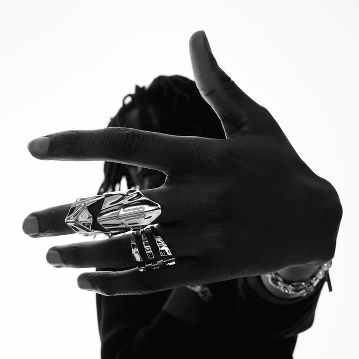 model wearing ring