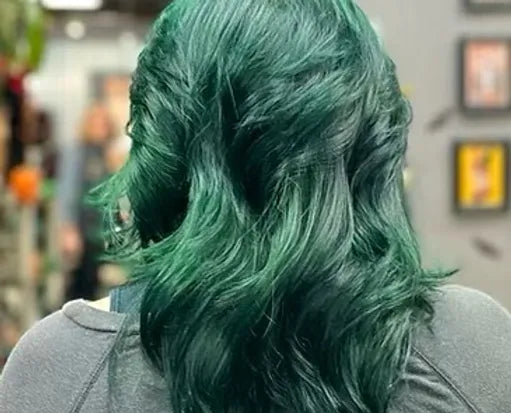 model showing hair dye in hair