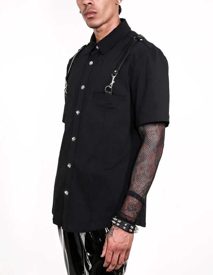 model showing side of shirt