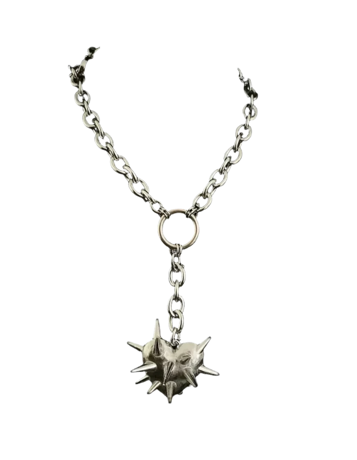 necklace on display on mannequin