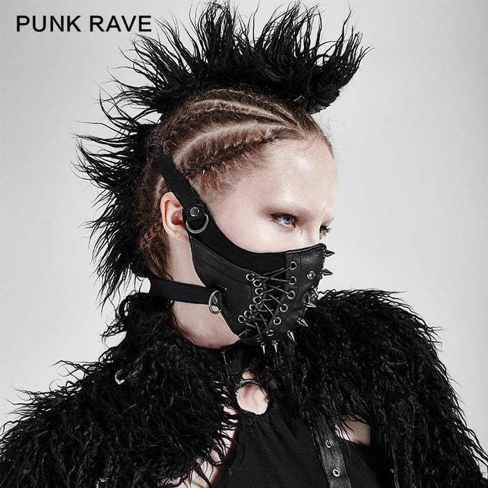 model showing side of mask