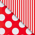 Gift Wrap - Red Dot & Stripe Matte (Recycled Fiber) - Mac Paper Supply