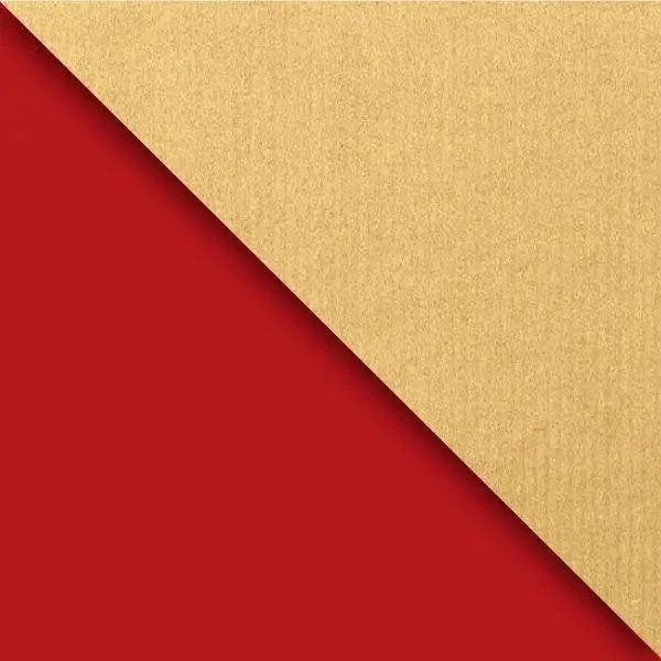 Gift Wrap - Red & Gold Kraft - Mac Paper Supply