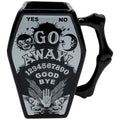 front of mug on display
