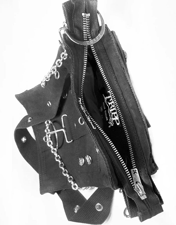 inside of bag on display
