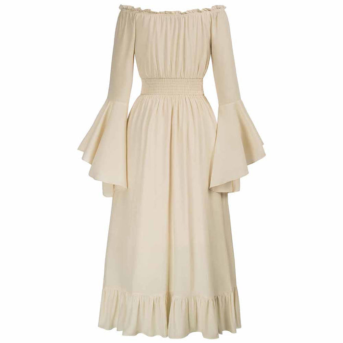 Gothic Dress Halloween Retro Off Shoulder Bell Sleeves Cosplay Dress