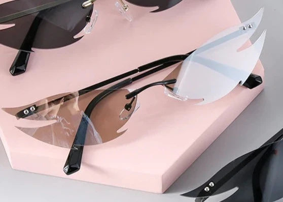 glasses on display