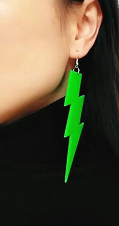 model wearing earring