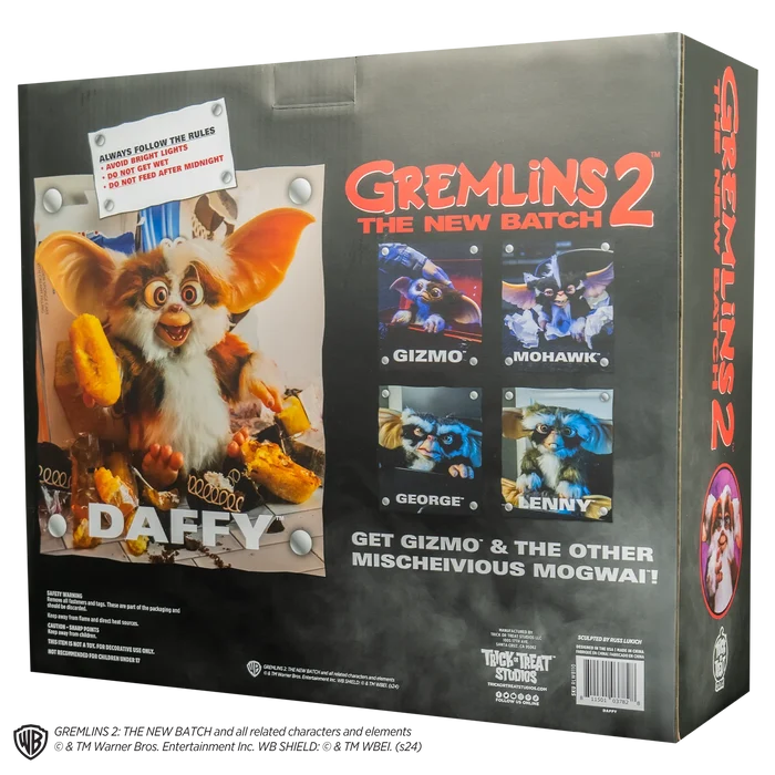 Gremlins 2 toy box packaging with character images and text