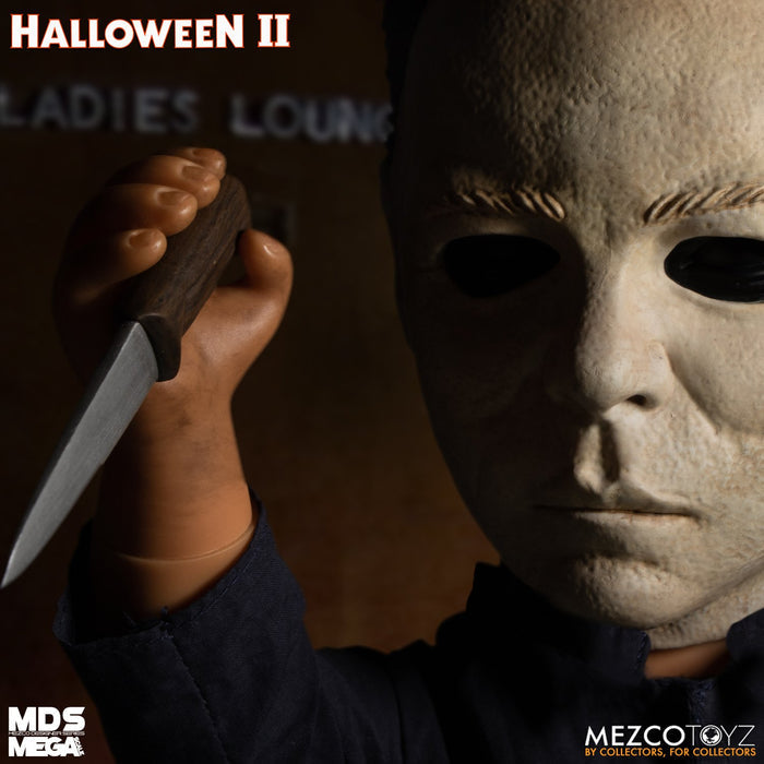 Doll wears tailored, weathered coveralls, features 11 points of articulation, and comes complete with a butcher knife accessory that fits neatly in his right hand.