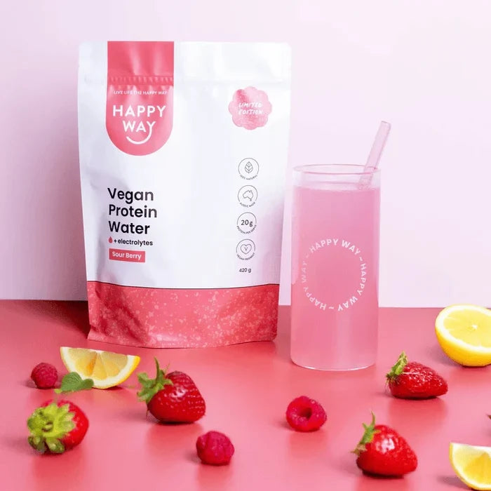 Happy Whey - Sour Berry Vegan Protein Water 420g - Exquisite Laser Clinic