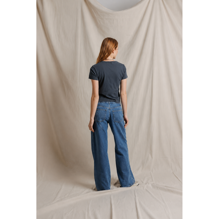 Harley Cotton Boxy Crewneck Tee in Turbulence