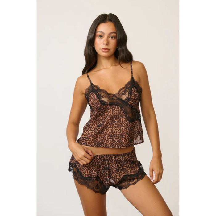 Hayden Short Set in Leopard - Romantiques