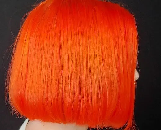 model showing hair dye in hair