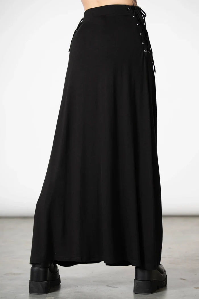 model showing back of skirt