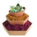 Hexagon Tray - Natural Kraft - Folding Corrugate Tray - Mac Paper Supply