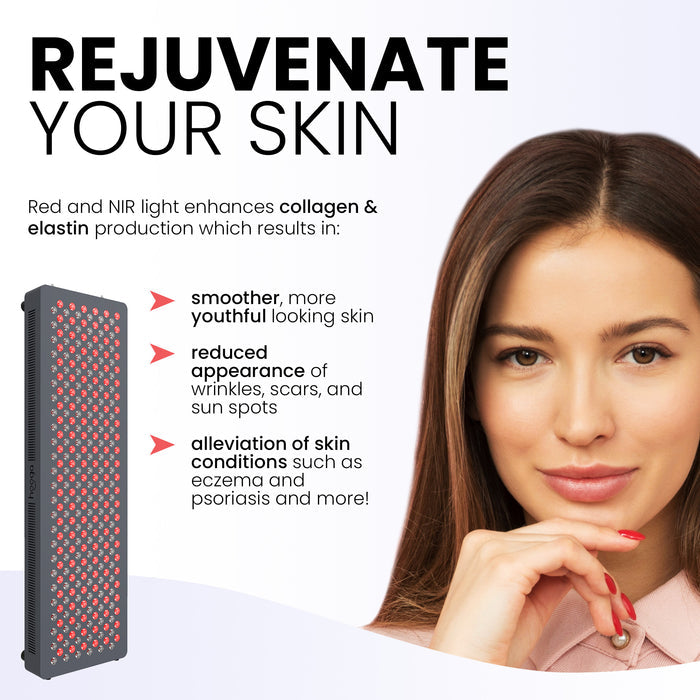 Red Light Therapy for Skin Rejuvenation - Hooga HG Series Panel Lifestyle Image