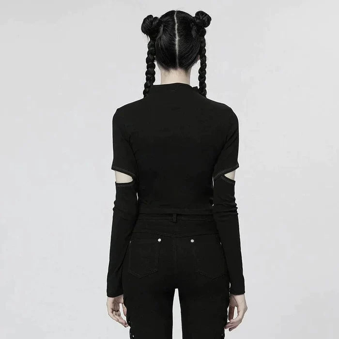 model showing back of top