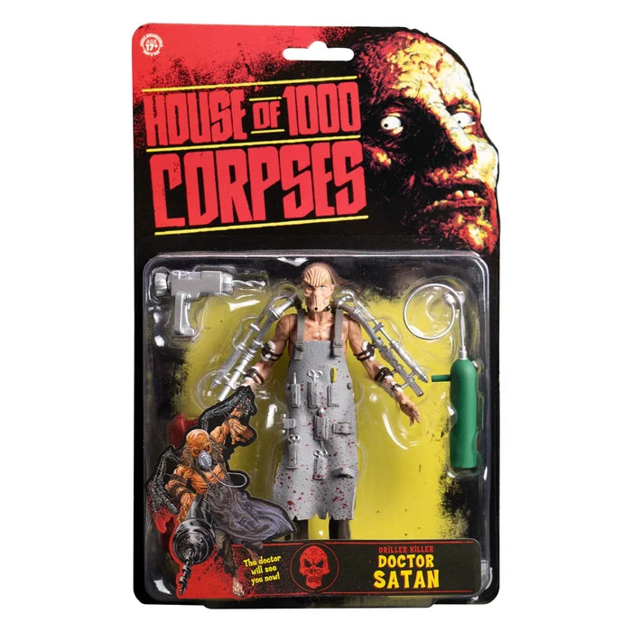 Action figure in packaging with 'House of 1000 Corpses' branding