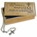 "I Can Do All Things..." Wood Keepsake Box