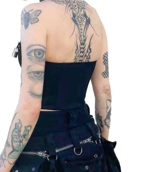model showing back of top